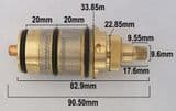 Thermostatic Brass Shower Mixer Cartridge 25 Spline - 50702597
