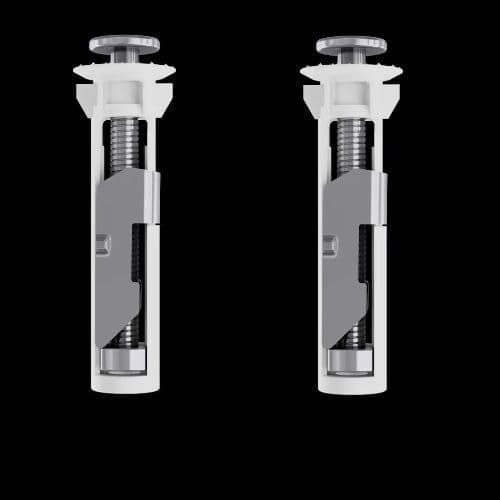 Toilet Seat Hinge Top Fix Bolt Anchor Set - 03065756