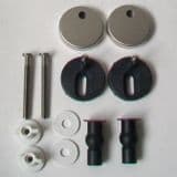Top Fixing Clip On 6mm Peg Seat Hinges - Rubber Lugs - 03065749