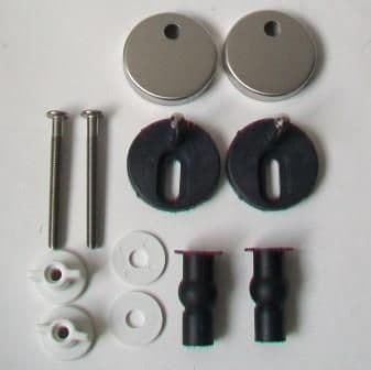 Top Fixing Clip On 6mm Peg Seat Hinges - Rubber Lugs - 03065749