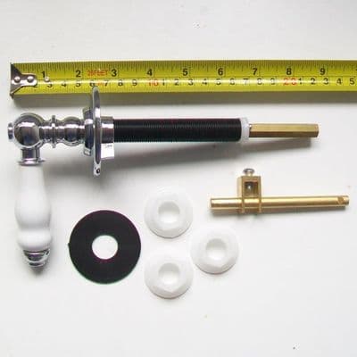 Traditional Duct White - Chrome Cistern Lever 210mm
