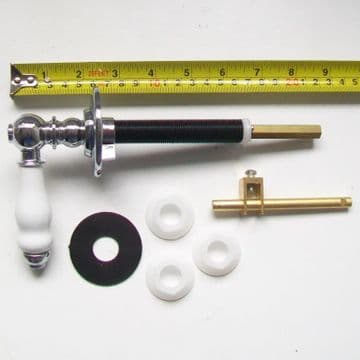 Traditional Duct White and Chrome Cistern Lever 160mm - 08000334