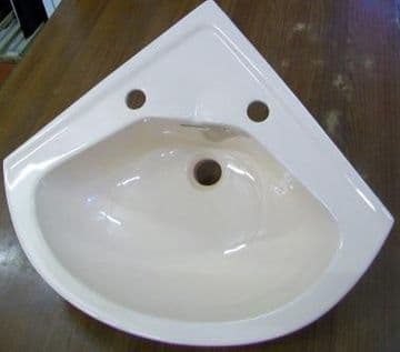 Trent 2 Tap Hole Corner Basin 500 x 575 - Peach