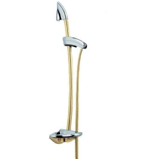 Trevi Chrome and Light Gold Shower Riser Kit E4605AZ - Plumbers Mate Ltd