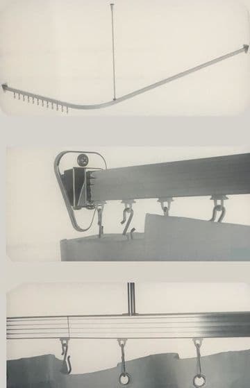 Ultima White Shower Curtain Rail Track Kit - 01067503