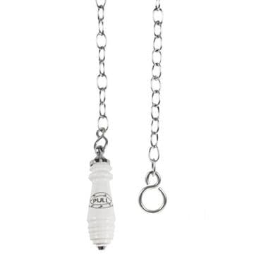 Victorian Chrome / White High Level Cistern Chain Pull - 08000152