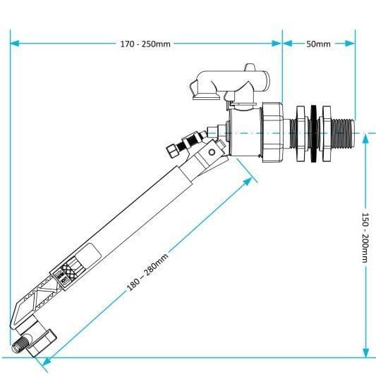 Viva Adjustable Arm Toilet Cistern Ball Valve 08001095 Plumbers