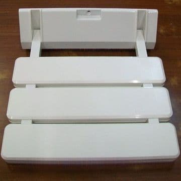 Wall Mounted White Plastic Folding Shower Seat - 50101800