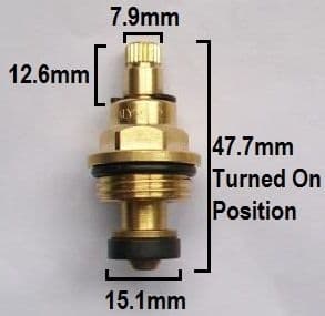 Washered Tap Valve 24 Spline 1/2in Light Type - 62000012