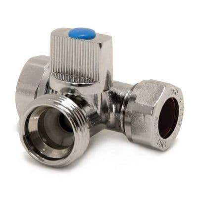 Washing Machine Metal Lever Inlet Tap Tee Pegler - 07200127