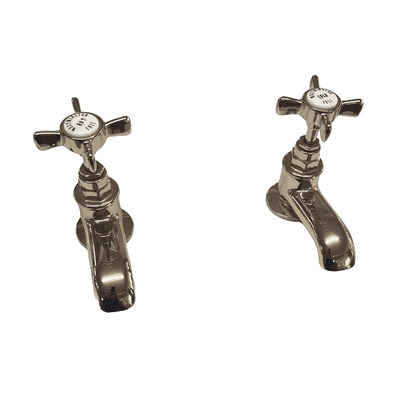 Westminster Gold Effect Cross Top Bath Pillar Taps