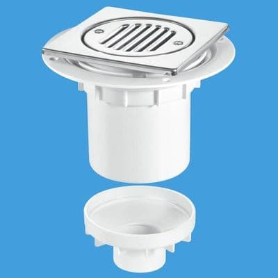Wet Room Gully Trap Bottom Outlet for Tiles or Stone Floors