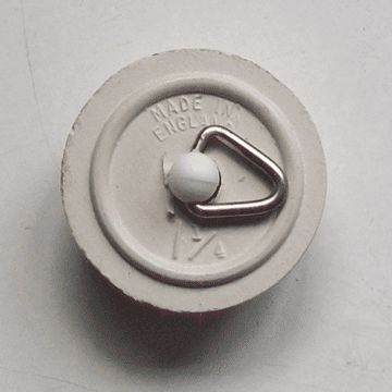 White 1.1/4 Tapered Small Rubber Plug - 74000280