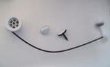 White 70mm Flange Kitchen Sink Pop Up Waste Kit - 74001012