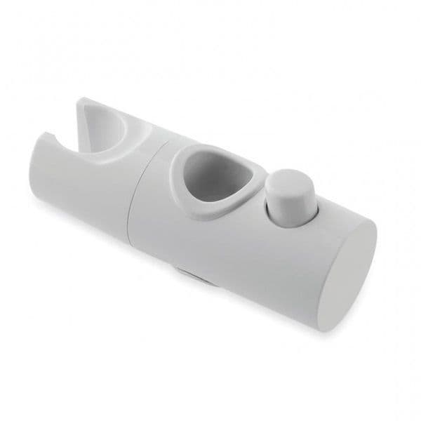 White Bar Shower Rail Slider Bracket 22mm Plumbers Mate Ltd