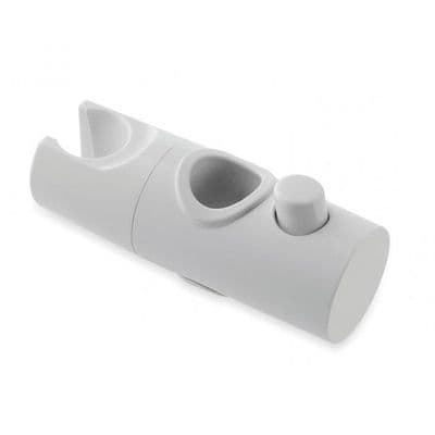 White Bar Shower Rail Slider Bracket 22mm