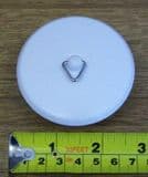 White Bath Overflow Stopper with Chain Attachment - 54000780