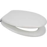 White Gloss MDF Top Fix Soft Close Toilet Seat - 02015592