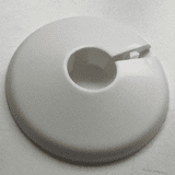 White Plastic 15mm Wall Flange Pipe Collar - 30000385