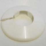 White Plastic 28mm Wall Flange Pipe Collar - 30000393