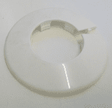 White Plastic 42mm Wall Flange Pipe Collar - 30000395