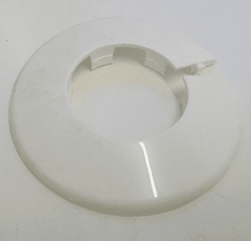 White Plastic 42mm Wall Flange Pipe Collar - 30000395