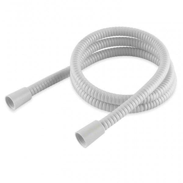 White Plastic Coated Shower Hose Large Bore 1 25 Metre 50600411