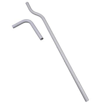 White Plastic High Level 2 Piece Cistern Flush Pipe - 08000220