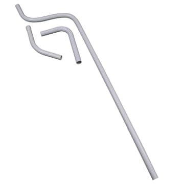 White Plastic High Level 3 Piece Cistern Flush Pipe - 08000230