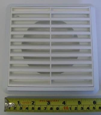 White Plastic Ventilation Wall Grille for 100mm Ducting