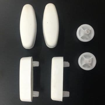 White Push In / Lug Type Toilet Seat Buffers - 03062281