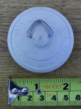 White Rubber Universal / Self Parking Basin Plug - 74000652