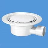 White Shallow Shower Gully Trap for Sheet / Vinyl Floor - 40000000