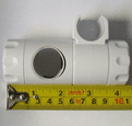 White Shower Rail Slider Hose Holder Bracket 25mm - 50303090