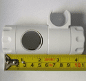 White Shower Rail Slider Hose Holder Bracket 25mm - 50303090