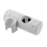 White Shower Rail Slider Hose Holder Bracket 25mm - 50303090