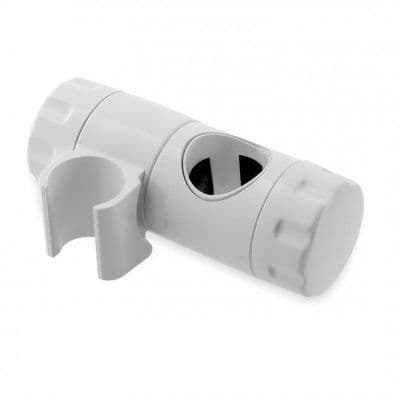 White Shower Rail Slider Hose Holder Bracket 25mm - 50303090