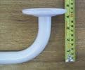 White Stainless Steel Grab Bar 450mm Thin Grip