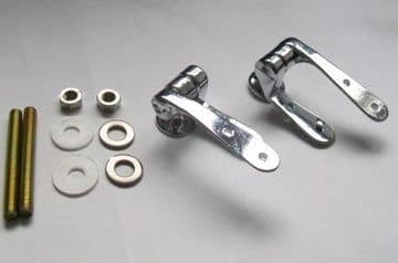 Wood and Plastic Toilet Seat Double Flap Hinges - 03000001