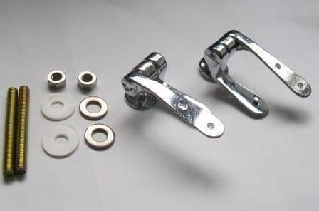 Wood and Plastic Toilet Seat Double Flap Hinges - 03000001