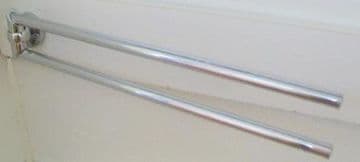 Zetta Chrome Designer Double Swivelling Towel Rail - 01097068