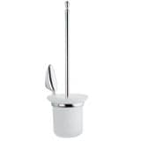 Zip Chrome and White Toilet Brush Holder - 01096006