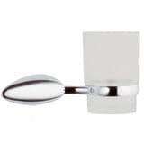 Zip Chrome Frosted Glass Toothbrush Holder - 01096003