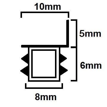 Coram Bonus Offset Fin Pivot Shower Door Seal