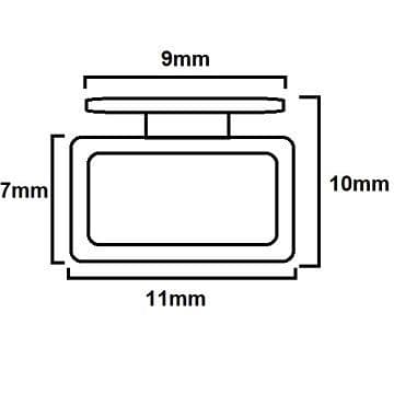 Coram T profile shower door and glass screen seal