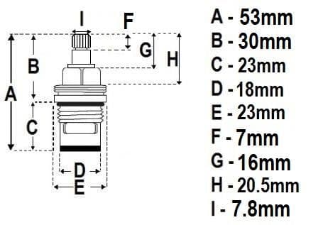 24 spline ceramic disc cartridge specification