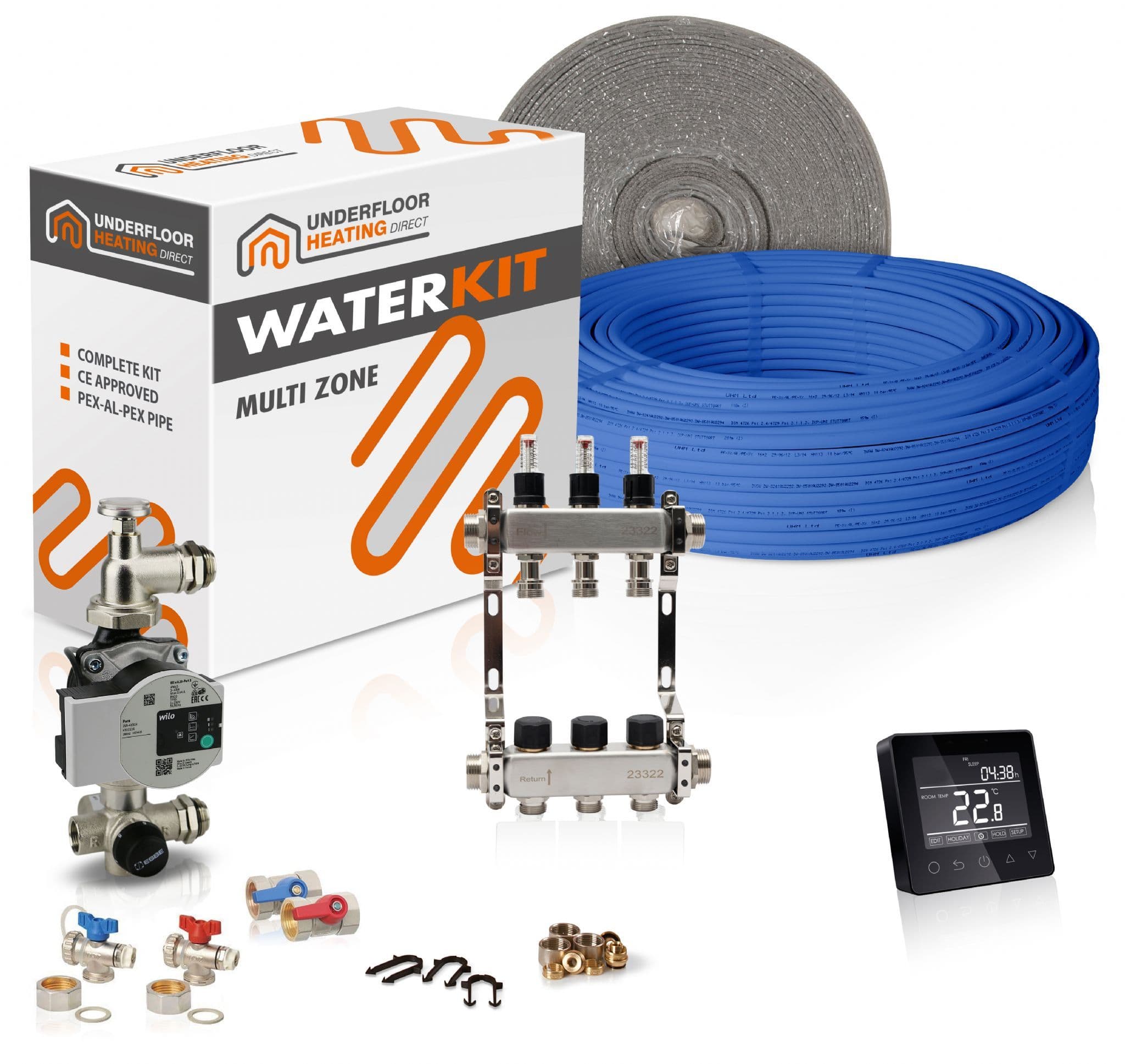 Water Underfloor Heating Multi Room Kit