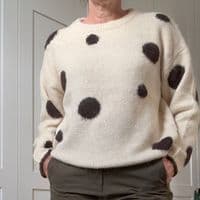 Beige Polka Dot Jumper & Matching Scarf Set < Fashion Accessories I Plum & Ivory Ltd