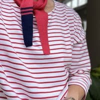 Breton Stripe Boat Neck Top < Fashion Accessories I PLUM & IVORY LTD