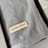 Cable Cashmere Baby Blanket < Gorgeous Gifts | Plum & Ivory Ltd